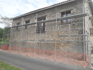 rénovation de façade en cours Périgueux